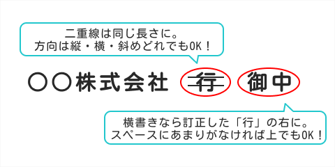 「御中」と「行」の書き方・消し方・訂正の仕方を徹底解説!【画像付き】